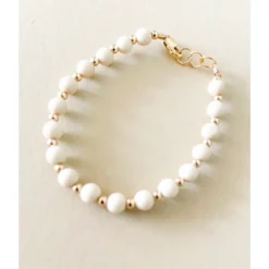 Little Lunds Co Cream + Gold Bracelet Jewelry