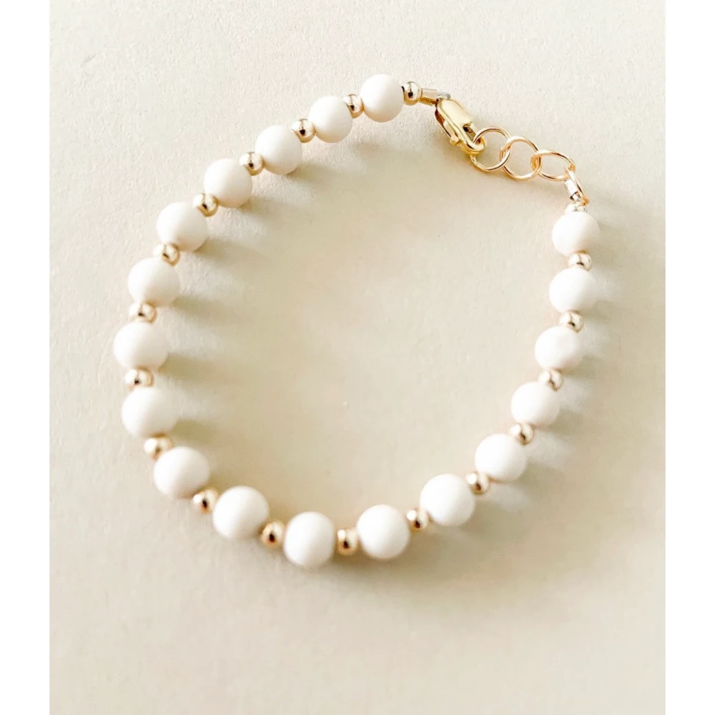 Little Lunds Co Cream + Gold Bracelet Jewelry 4 Little Lunds Co Cream + Gold Bracelet Jewelry