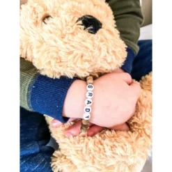 Little Lunds Co Jewelry Custom Name Gender Neutral Stone Bracelet