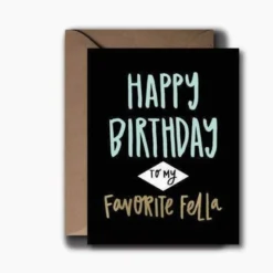 Black Lab Studio Favorite Fella Birthday Greeting Card