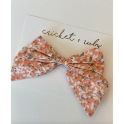 Cricket + Ruby Blush Floral Oversized Hair Bow Clip