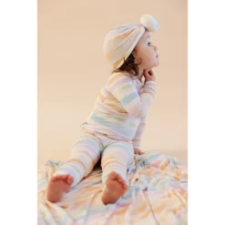 Sunset Stripe Bamboo Swaddle - Arrows & Bow X Joss + J