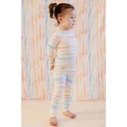 Sunset Stripe Bamboo Swaddle - Arrows & Bow X Joss + J