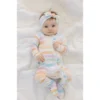 Sleepers Sunset Stripe Bamboo Zip Sleeper + Ruffles - Arrows & Bow X Joss + J