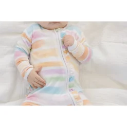 Sleepers Sunset Stripe Bamboo Zip Sleeper + Ruffles - Arrows & Bow X Joss + J