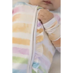Sleepers Sunset Stripe Bamboo Zip Sleeper + Ruffles - Arrows & Bow X Joss + J