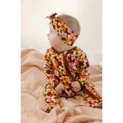 Sleepers Liberty Floral Bamboo Zip Sleeper + Ruffles - Arrows & Bow X Joss + J