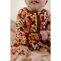 Sleepers Liberty Floral Bamboo Zip Sleeper + Ruffles - Arrows & Bow X Joss + J