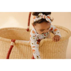 Orange Blossom Bamboo Zip Sleeper + Ruffles - Arrows & Bow X Joss + J Sleepers