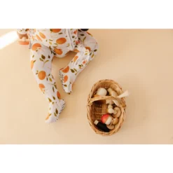 Orange Blossom Bamboo Zip Sleeper + Ruffles - Arrows & Bow X Joss + J Sleepers