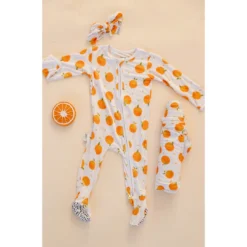 Sleepers Oranges Bamboo Zip Sleeper + Ruffles - Arrows & Bow X Joss + J