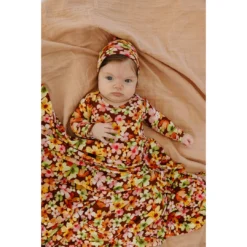 Headwear Liberty Floral Bamboo Knotted Infant Beanie - Arrows & Bow X Joss + J