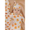 Oranges Bamboo Knotted Infant Beanie - Arrows & Bow X Joss + J Headwear