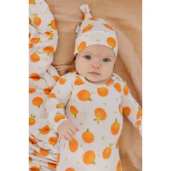 Oranges Bamboo Knotted Infant Beanie - Arrows & Bow X Joss + J Headwear