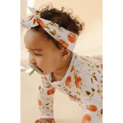 Orange Blossom Bamboo Zip Sleeper - Arrows & Bow X Joss + J