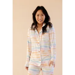 Sunset Stripes Bamboo Women's Luxe Lounge Set - Arrows & Bow X Joss + J