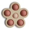 Mushie Rose + Blush + Shifting Sand Flower Press Toy Toys