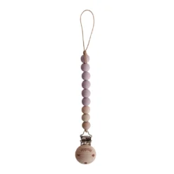 Mushie Pacifier Goods Mauve Cleo Pacifier Clip