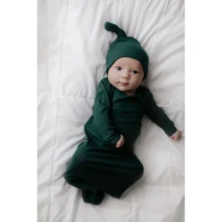 Three Little Tots Preemie + Newborn Emerald Knotted Gown