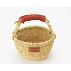 Heddle + Lamm Kandiga Mini Bolga Basket + Brown Handle Baskets