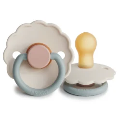Frigg Cotton Candy Color Block Daisy Natural Pacifier