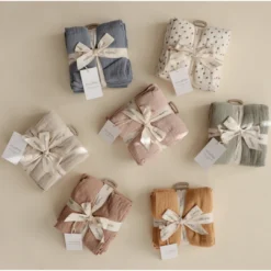 Mushie Fog 3-pack Muslin Cloths