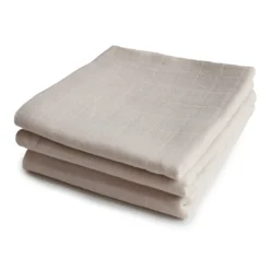 Mushie Fog 3-pack Muslin Cloths