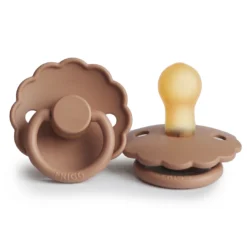 Frigg Peach Bronze Daisy Natural Pacifier