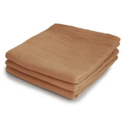 Mushie Bath Goods Fall Yellow 3-pack Muslin Cloths