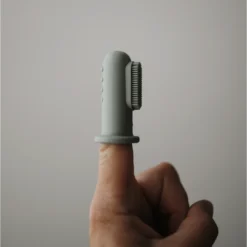 Mushie Bath Goods Tradewinds + Stone Finger Toothbrush