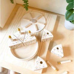 Elm + Otter Funfetti Birthday Wooden Toy Cake