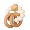 Pretty Please Teethers Ivory Sawyer Xl Teething Ring Rattle Toy Toys