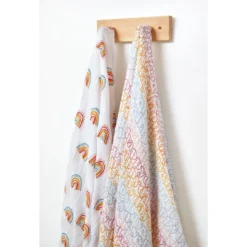 Pehr Swaddles + Blankets Rainbows Organic Swaddle