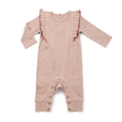Pehr Pink Moon + Star Pleated Romper Overalls + Rompers