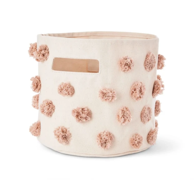 Pehr Rose Pink Pom Pom Pint Basket Decor 3 Pehr Rose Pink Pom Pom Pint Basket Decor