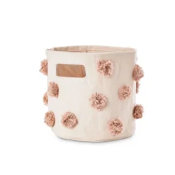 Pehr Rose Pink Pom Pom Mini Basket Decor