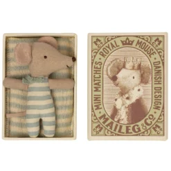 Maileg Dolls + Plushies Sleep Wakey Baby Boy Mouse Box + Toy