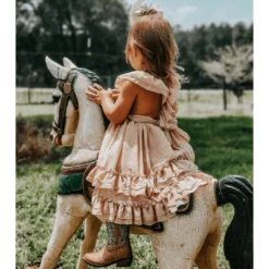 Bailey's Blossoms Dresses Champagne Ruffle Maxi Dress