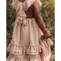 Bailey's Blossoms Dresses Champagne Ruffle Maxi Dress