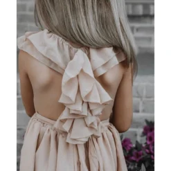 Bailey's Blossoms Dresses Champagne Ruffle Maxi Dress