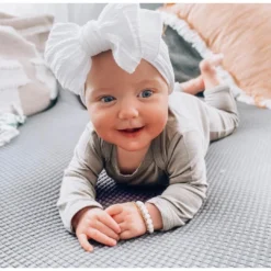 Little Lunds Co Jewelry White Bubble + Gold Double Bracelet