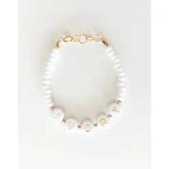 Little Lunds Co Jewelry Custom Name Gender White Stone Bracelet