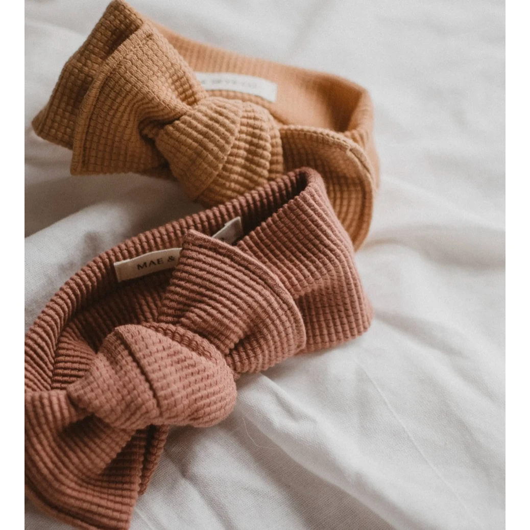 Mae + Skye Fig Waffle Knit Headwrap Headwear 4 Mae + Skye Fig Waffle Knit Headwrap Headwear