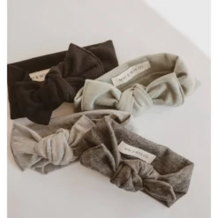 Mae + Skye Headwear Charcoal Ribbed Knit Headwrap