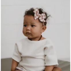 Mae + Skye Headwear Toffee Check Mini Pinwheel Pigtail Hair Clips