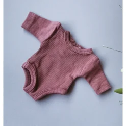 Cinnamon Ribbed Long Sleeve Romper Minikane Clothing Dolls + Plushies