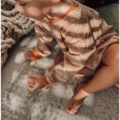 Dolls + Plushies Copper Long Sleeve Bubble Minikane Romper