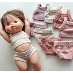 Purple Tank + Bloomer Minikane Set Dolls + Plushies