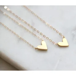 Mesa Blue Mother Daughter Set Heart Necklaces