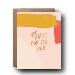 Black Lab Studio So Happy For You Two Wedding Greeting Card Party Time